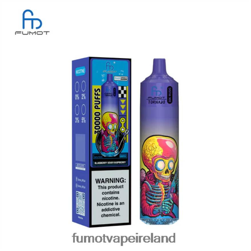 Fumot Cigarette Electronique V4Z86D6 Blueberry Sour Raspberry Fumot Tornado 30K Music